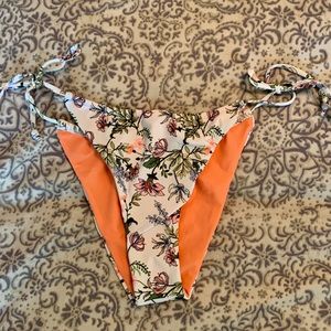 Floral string bikini bottom